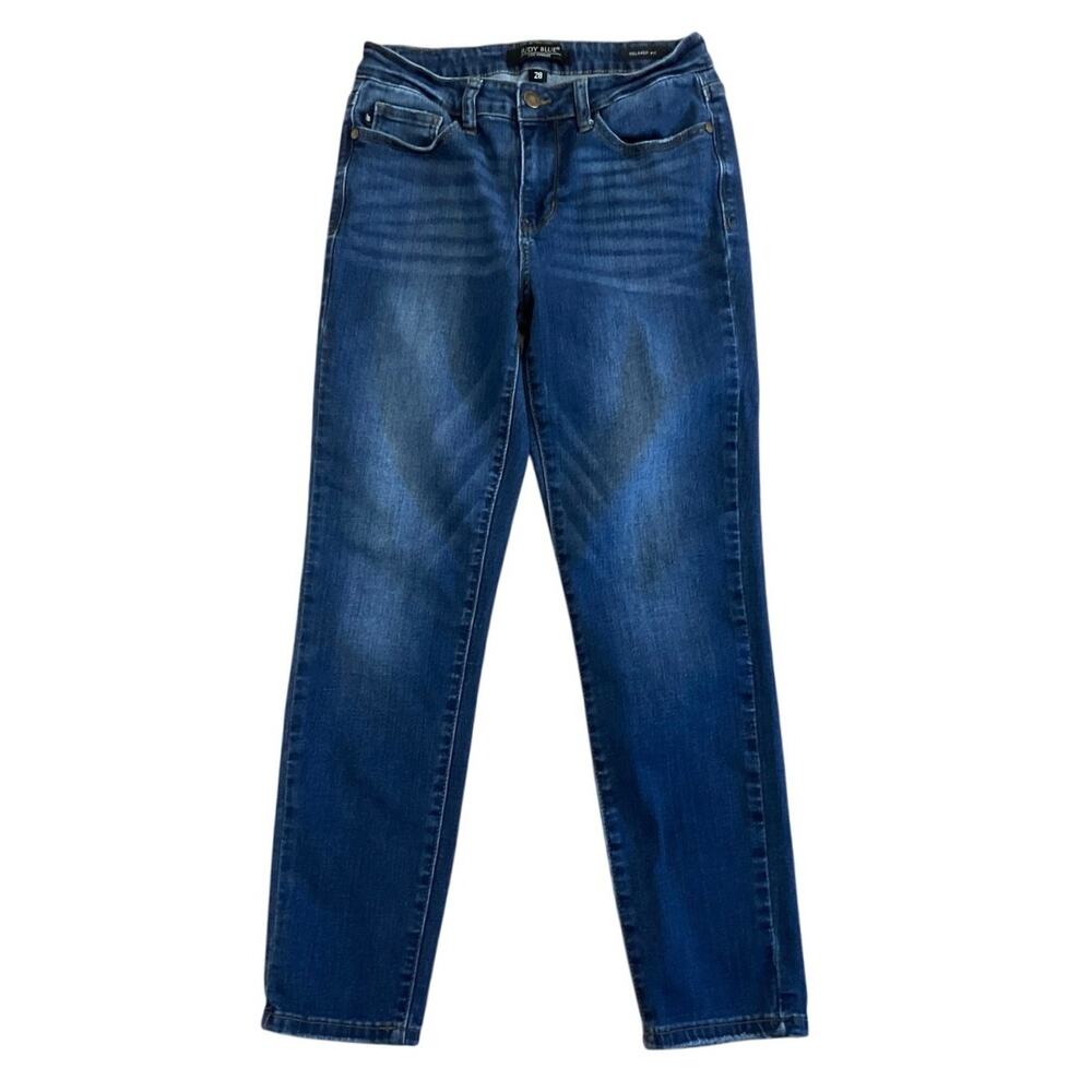 Judy Blue Relaxed Fit Jeans Women’s Size 28 Blue Stretch Straight Ankle Cropped - Picture 2 of 9